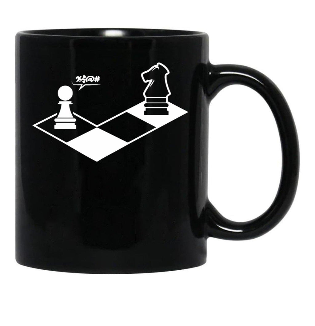 Funny Chess Shirt Chess Player Black Coffee Mug, Gift Coffee Mug - Black