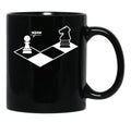 Funny Chess Shirt Chess Player Black Coffee Mug, Gift Coffee Mug - Black