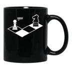 Funny Chess Shirt Chess Player Black Coffee Mug, Gift Coffee Mug - Black