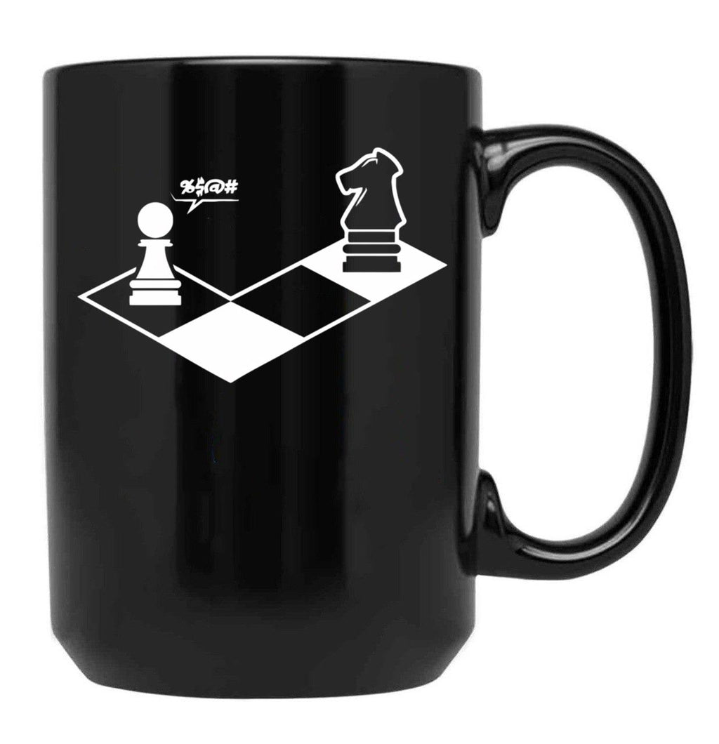 Funny Chess Shirt Chess Player Black Coffee Mug, Gift Coffee Mug
