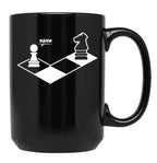 Funny Chess Shirt Chess Player Black Coffee Mug, Gift Coffee Mug