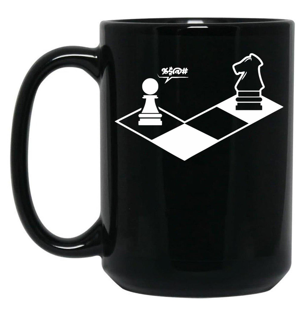 Funny Chess Shirt Chess Player Black Coffee Mug, Gift Coffee Mug