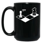 Funny Chess Shirt Chess Player Black Coffee Mug, Gift Coffee Mug