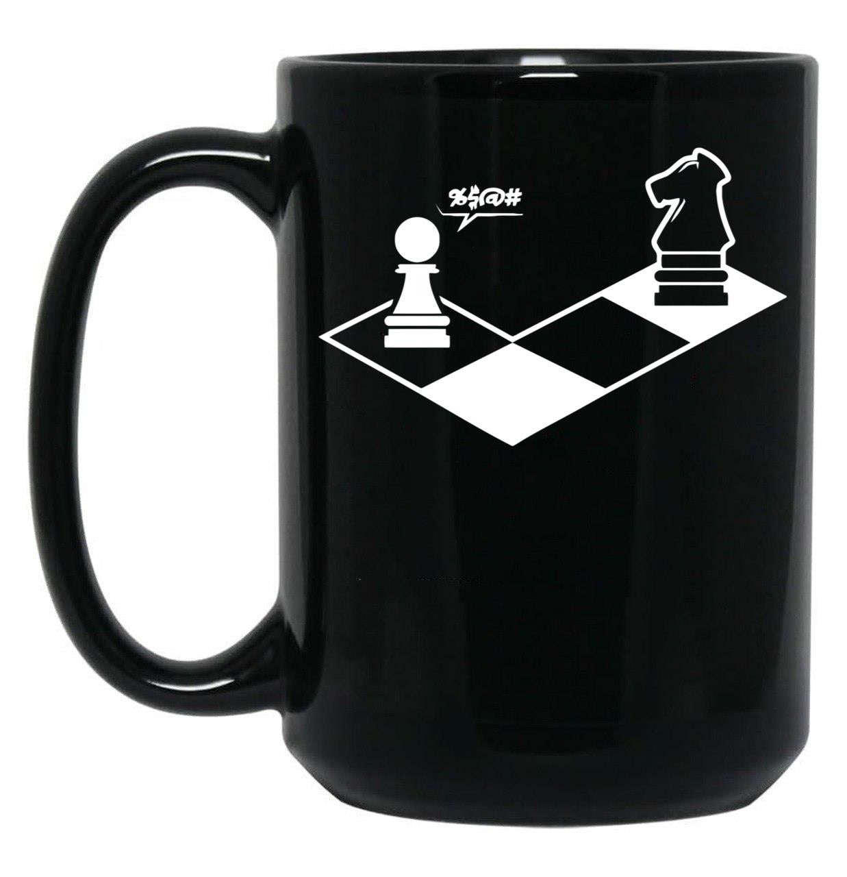Funny Chess Shirt Chess Player Black Coffee Mug, Gift Coffee Mug