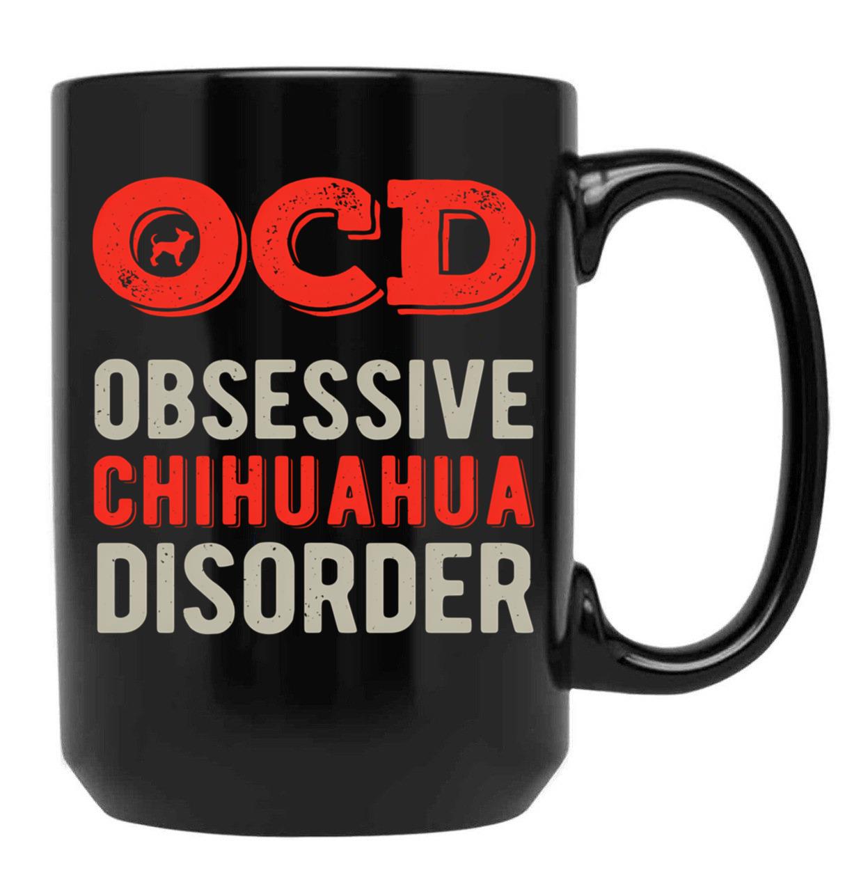 Funny Chihuahua Black Coffee Mug, Gift Coffee Mug