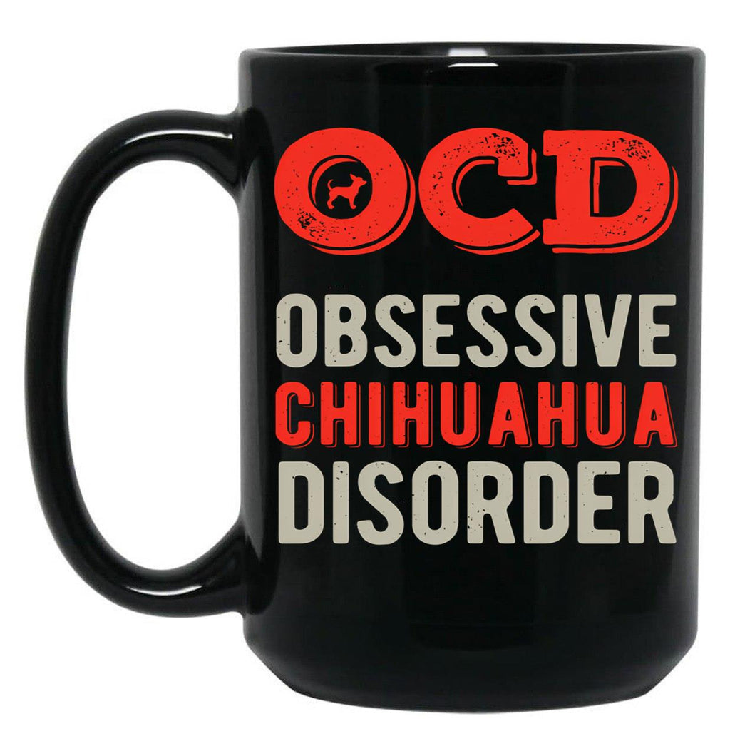 Funny Chihuahua Black Coffee Mug, Gift Coffee Mug