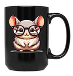 Funny Chinchilla Black Coffee Mug, Gift Coffee Mug
