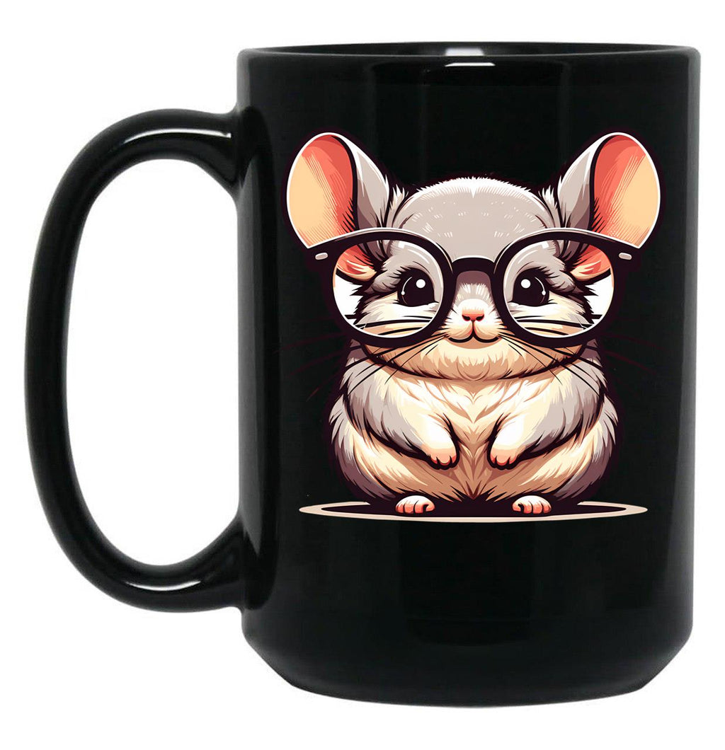 Funny Chinchilla Black Coffee Mug, Gift Coffee Mug