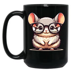 Funny Chinchilla Black Coffee Mug, Gift Coffee Mug