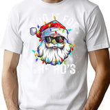 Funny Christmas Santa Claus I Do It For The Hos Cute Xmas T-Shirt for Men & Women, T-Shirts Graphic Tee - White