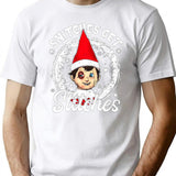 Funny Christmas Snitches Get Stitches Premium Heavyweight Cotton T-Shirt - White