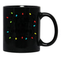 Funny Couple Christmas Pajamas His And Her Christmas Shirts Black Coffee Mug, Gift Coffee Mug - Black