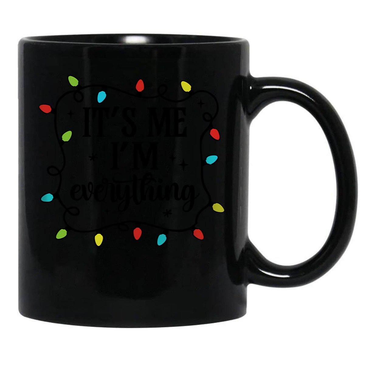 Funny Couple Christmas Pajamas His And Her Christmas Shirts Black Coffee Mug, Gift Coffee Mug - Black