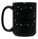 Funny Couple Christmas Pajamas His And Her Christmas Shirts Black Coffee Mug, Gift Coffee Mug