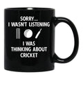 Funny Cricket Player Cricket Sport Vintage Sayings And Cricket Bat Black Coffee Mug, Gift Coffee Mug - Black