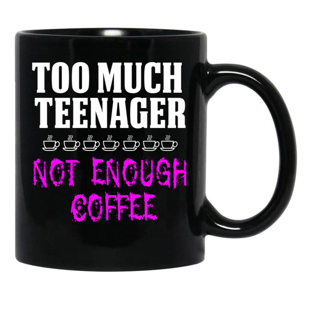 Funny Design For Mom With A Teenager Black Coffee Mug, Gift Coffee Mug - Black