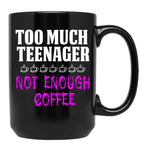 Funny Design For Mom With A Teenager Black Coffee Mug, Gift Coffee Mug