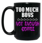Funny Design For Mom With Boys Black Coffee Mug, Gift Coffee Mug