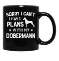 Funny Doberman Humor Black Coffee Mug, Gift Coffee Mug - Black