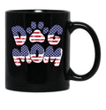 Funny Dog Mom Usa Flag Black Coffee Mug, Gift Coffee Mug - Black