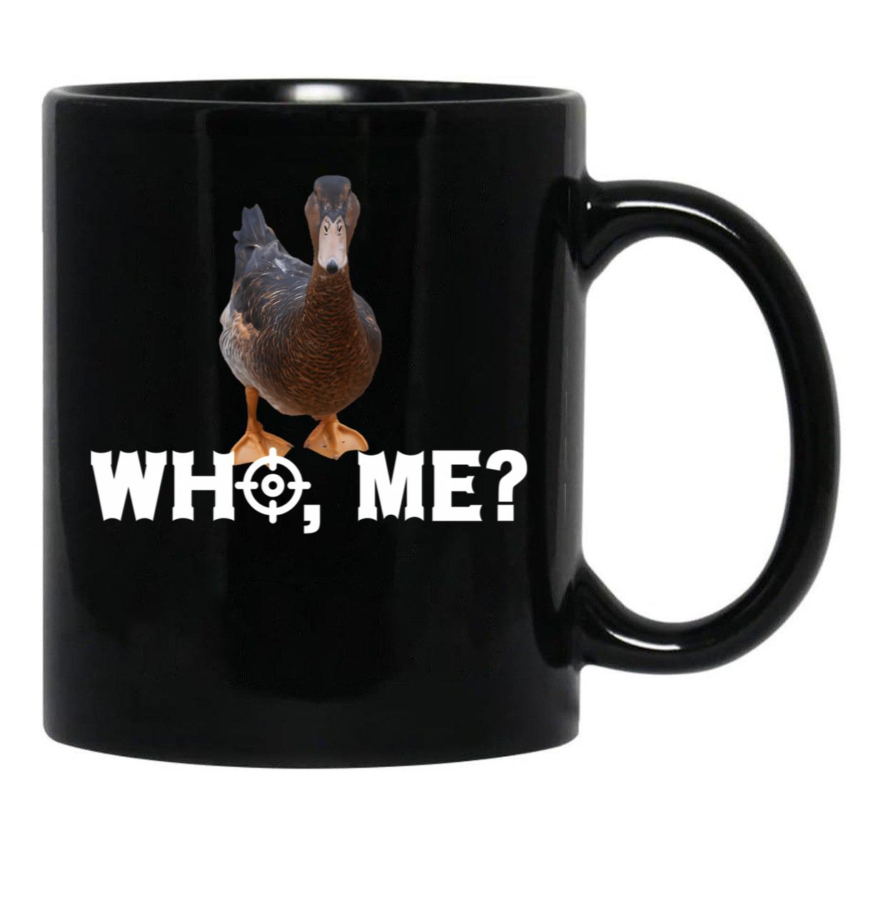 Funny Duck Hunting Real Duck Picture Of Standing Mallard Duck For Duck Hunters Black Coffee Mug, Gift Coffee Mug - Black