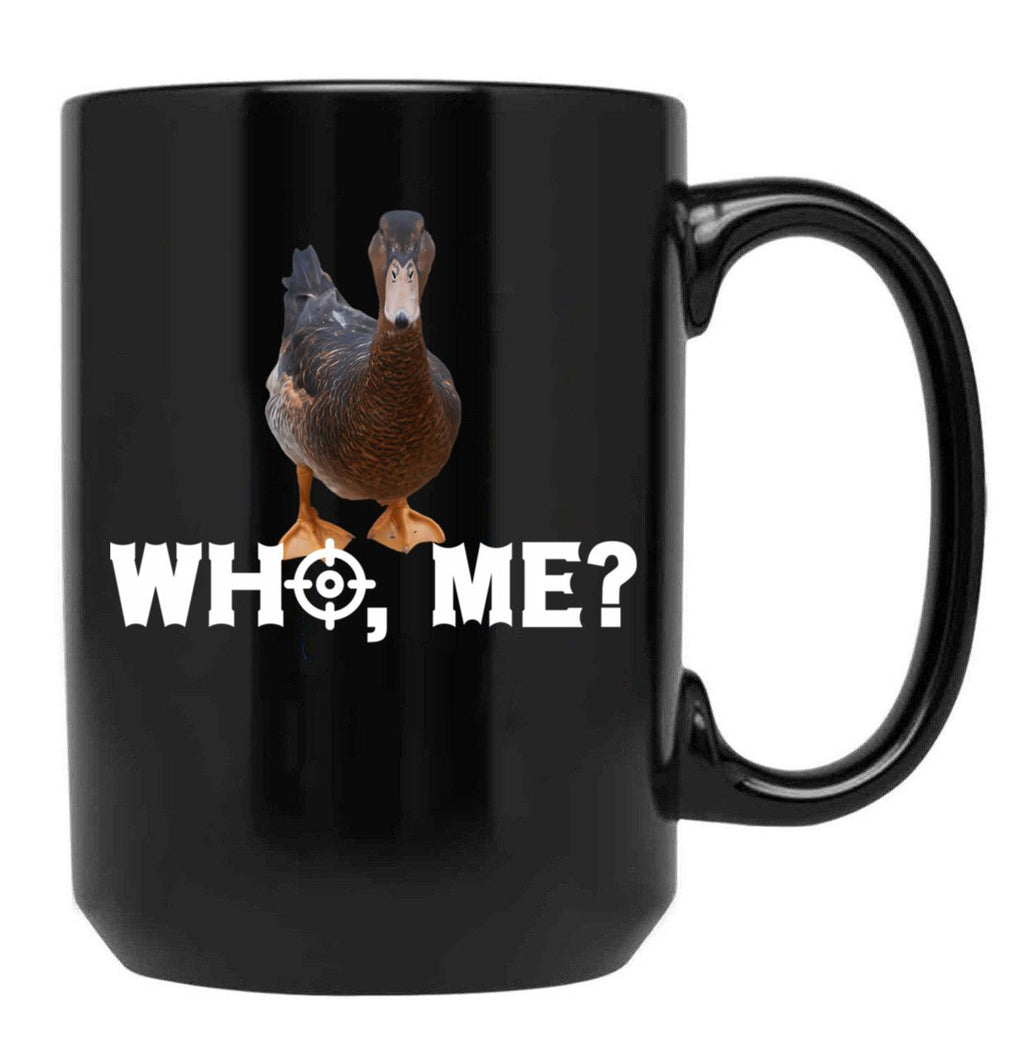 Funny Duck Hunting Real Duck Picture Of Standing Mallard Duck For Duck Hunters Black Coffee Mug, Gift Coffee Mug