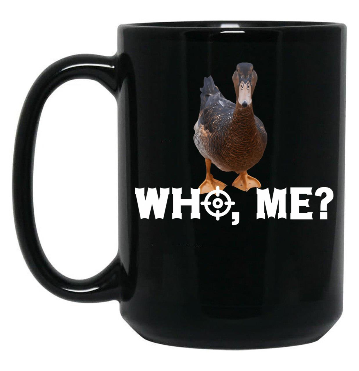 Funny Duck Hunting Real Duck Picture Of Standing Mallard Duck For Duck Hunters Black Coffee Mug, Gift Coffee Mug