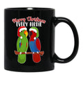 Funny Eclectus Merry Christmas Every Birdie Black Coffee Mug, Gift Coffee Mug - Black
