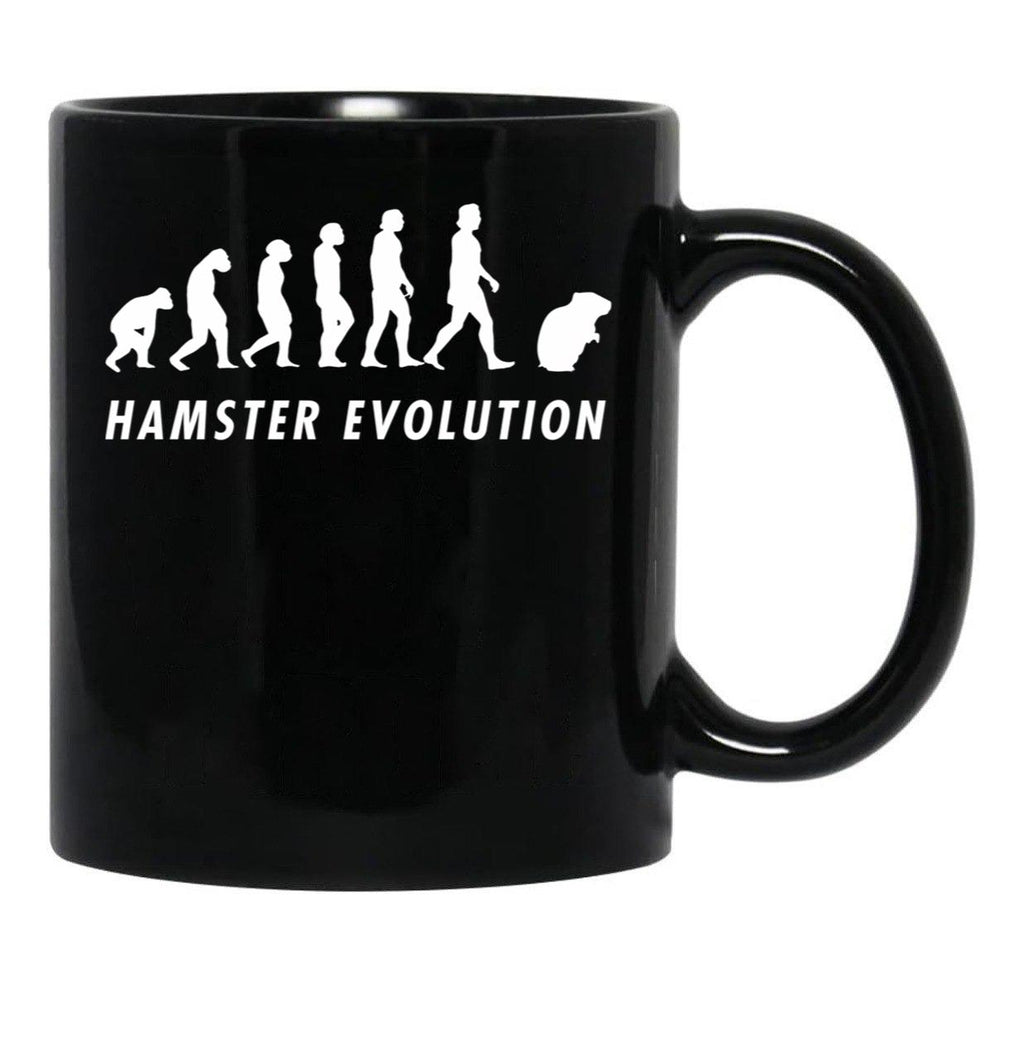 Funny Evolution Hamster Mom Black Coffee Mug, Gift Coffee Mug - Black