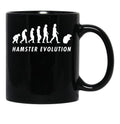 Funny Evolution Hamster Mom Black Coffee Mug, Gift Coffee Mug - Black