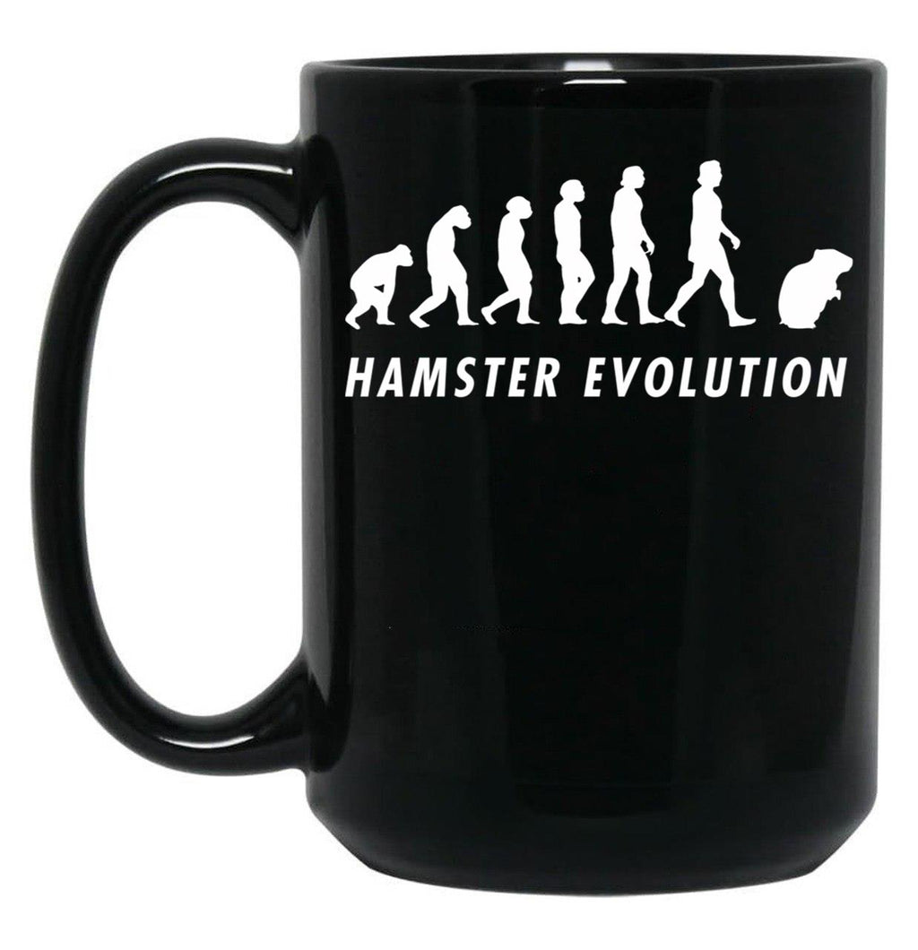 Funny Evolution Hamster Mom Black Coffee Mug, Gift Coffee Mug