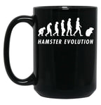 Funny Evolution Hamster Mom Black Coffee Mug, Gift Coffee Mug