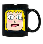 Funny Face Black Coffee Mug, Gift Coffee Mug - Black