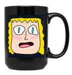 Funny Face Black Coffee Mug, Gift Coffee Mug