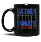 Funny Facebook Jail Inmate Repeat Offender Black Coffee Mug, Gift Coffee Mug