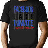 Funny Facebook Jail Inmate Repeat Offender Premium Heavyweight Cotton T-Shirt - Black