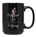 Funny Forget Sugar And Spice I'M Full Of Sarcasm And Profanity Word With Girl Art Black Coffee Mug, Gift Coffee Mug
