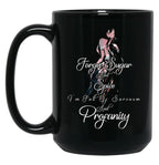 Funny Forget Sugar And Spice I'M Full Of Sarcasm And Profanity Word With Girl Art Black Coffee Mug, Gift Coffee Mug