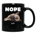 Funny French Bulldog Nope Graphic French Bulldog Lover Black Coffee Mug, Gift Coffee Mug - Black