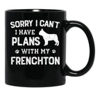 Funny Frenchton Humor Black Coffee Mug, Gift Coffee Mug - Black