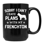 Funny Frenchton Humor Black Coffee Mug, Gift Coffee Mug