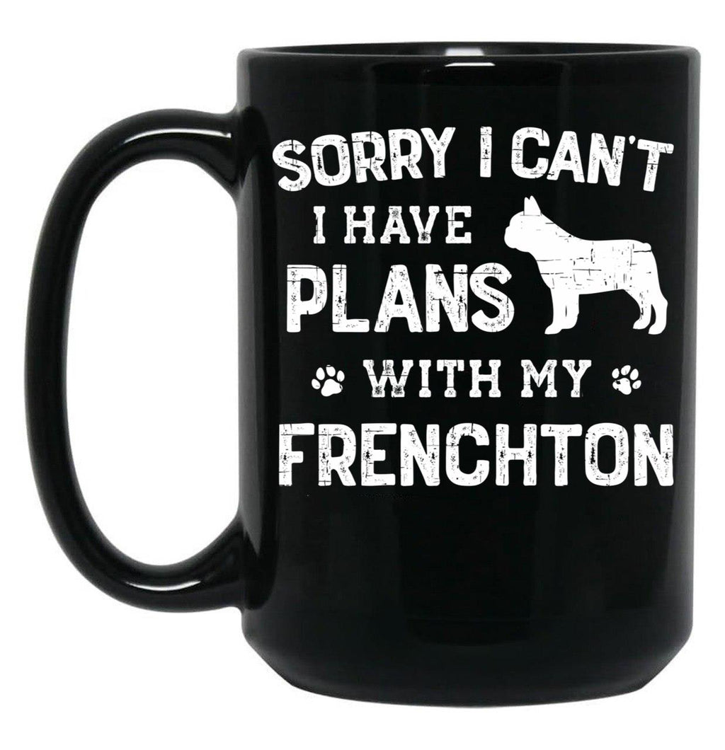 Funny Frenchton Humor Black Coffee Mug, Gift Coffee Mug