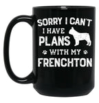 Funny Frenchton Humor Black Coffee Mug, Gift Coffee Mug