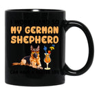 Funny German Shepherd Tshirt German Shepherd Lover Design I Work Hard So My German Shepherd Can Have A Better Life Black Coffee Mug, Gift Coffee Mug - Black