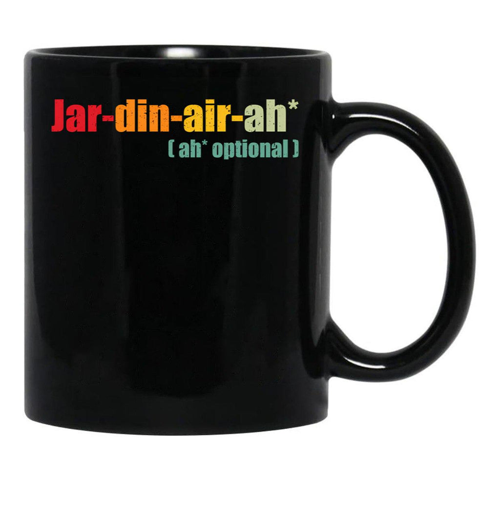 Funny Giardiniera Quote Jar Din Air Ah Optional Giardiniera Black Coffee Mug, Gift Coffee Mug - Black