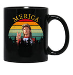 Funny Gifts Funny Joe Dirt Merica Vintage Retro Black Coffee Mug - Black