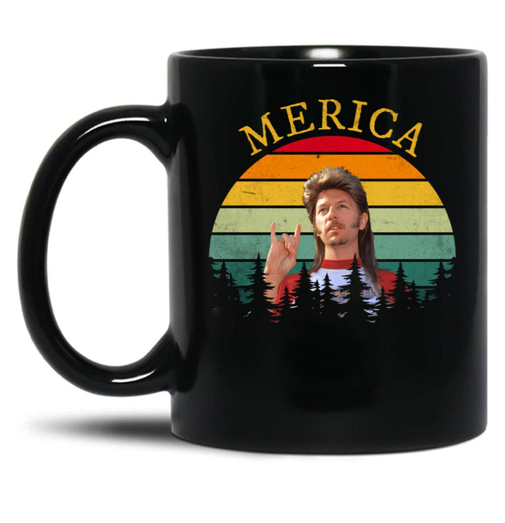 Funny Gifts Funny Joe Dirt Merica Vintage Retro Black Coffee Mug