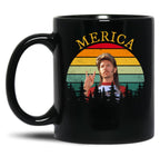 Funny Gifts Funny Joe Dirt Merica Vintage Retro Black Coffee Mug
