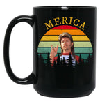 Funny Gifts Funny Joe Dirt Merica Vintage Retro Black Coffee Mug