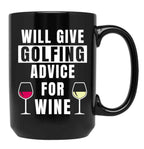 Funny Golf Gift Golfing Golf Player Golfer Black Coffee Mug, Gift Coffee Mug
